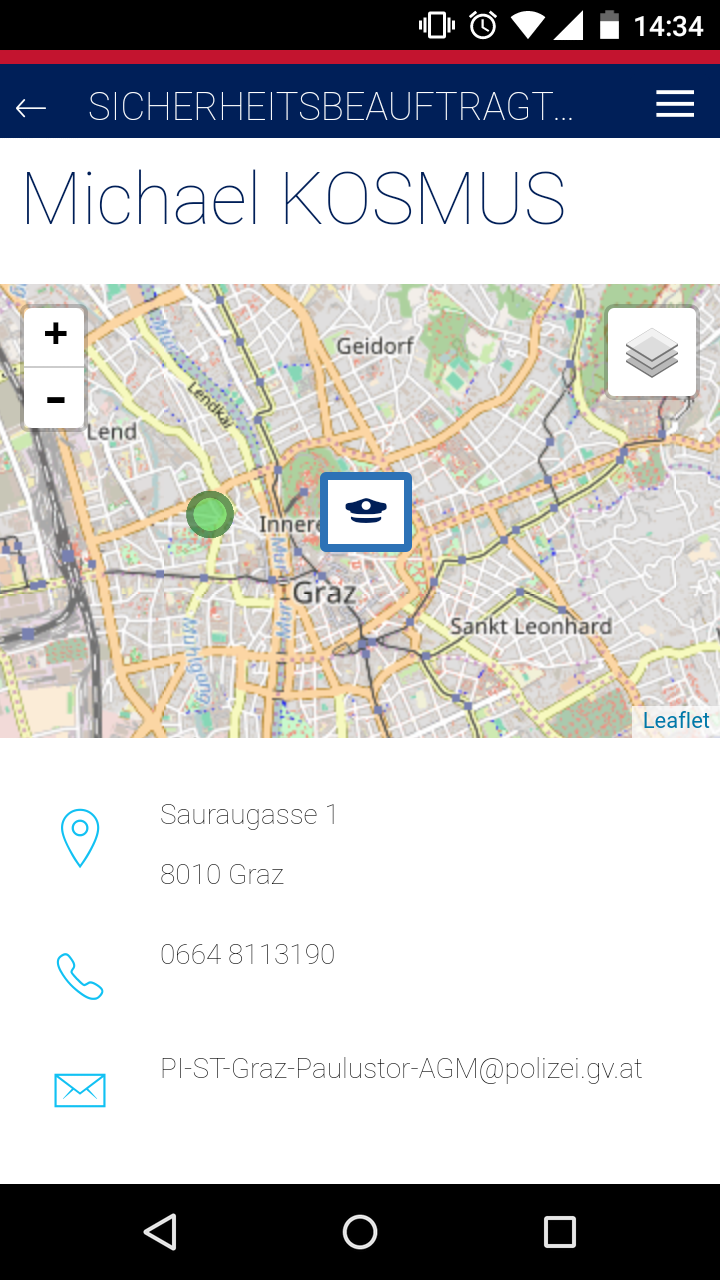 Screenshot Polizei-App
